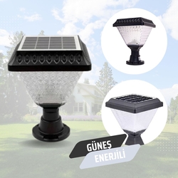 Lambax - Güneş Enerjili Solar Set Üstü Bahçe Aydınlatma Beyaz Işık