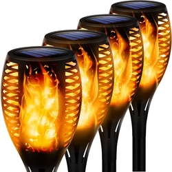 IP65 Dış Mekana Uygun Solar Güneş Enerjili Alevli Bahçe Aydınlatma 2 adet - Thumbnail