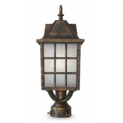 Kafesli Direk Üstü Fener Bahçe Aydınlatma Armatürü Bakır - 2