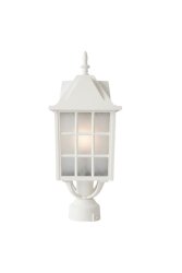 Kafesli Direk Üstü Fener Bahçe Aydınlatma Armatürü Beyaz - 2