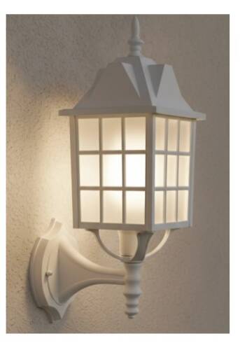 Kafesli Konsollu Fener Bahçe Aydınlatma Armatürü Beyaz - 2