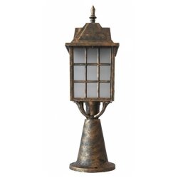 Kafesli Set Üstü Fener Bahçe Aydınlatma Armatürü Bakır - 2