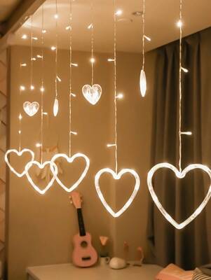Dekoratif Kalpli Saçak İp Perde Led Işık Aydınlatma Günışığı