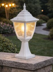 Kare Set Üstü Fener Bahçe Aydınlatma Armatürü Beyaz