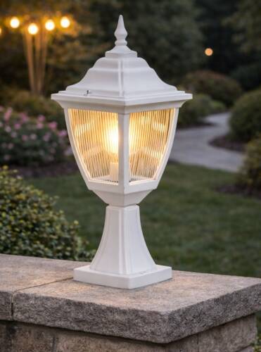 Kare Set Üstü Fener Bahçe Aydınlatma Armatürü Beyaz - 1