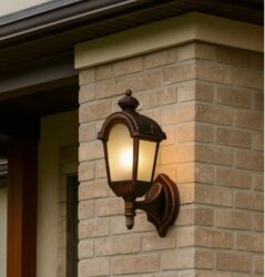 Konsollu Fayton Fener Bahçe Aydınlatma Armatürü Siyah