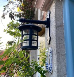 Konsollu Perge Fener Bahçe Aydınlatma Armatürü Siyah