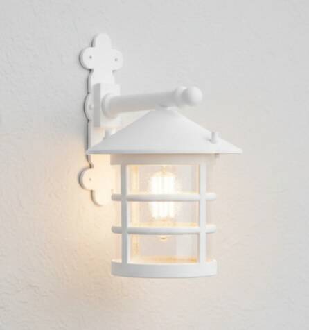 Konsollu Perge Fener Bahçe Aydınlatma Armatürü Beyaz - 1