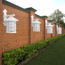 Konsollu Perge Fener Bahçe Aydınlatma Armatürü Beyaz - 4