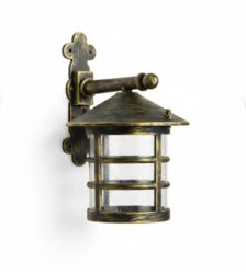 Konsollu Perge Fener Bahçe Aydınlatma Armatürü Sarı Eskitme - 4