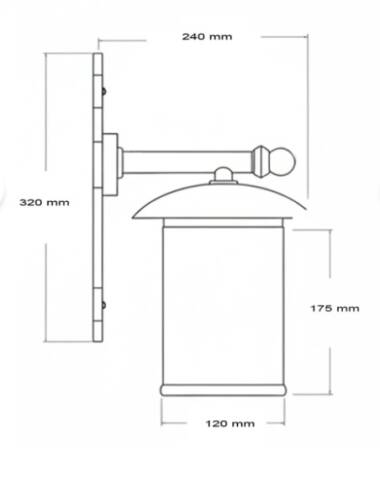 Konsollu Rustik Alaçatı Duvar Aplik Siyah - 2
