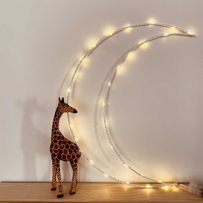 Dekoratif Pilli Led Li Metal Ay- Yılbaşı Süs Led