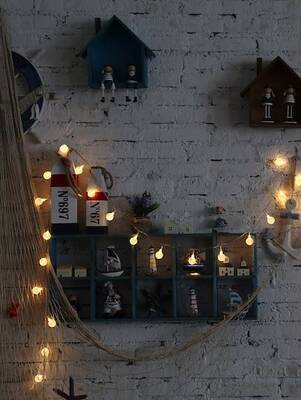 Dekoratif 5 mt Fişli Mini Ledli Top Süs İp Led Işık Aydınlatma