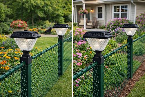 Solar Panel Çim Çitler için Kare Tabanlı 30 Watt Güneş Enerjili Bahçe Aydınlatma - 3