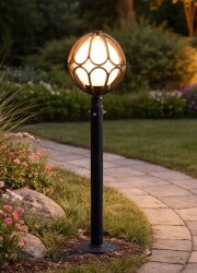 Papatya Direkli Bahçe Armatürü - Bahçe Lambası