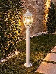 Sekizgen Direkli Bahçe Armatürü - Bahçe Lambası Beyaz - 2