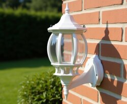 Sekizgen Konsollu Fener Bahçe Lamba Aydınlatma Armatürü BEYAZ