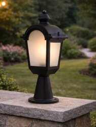 Set Üstü Fayton Fener Bahçe Aydınlatma Armatürü Siyah