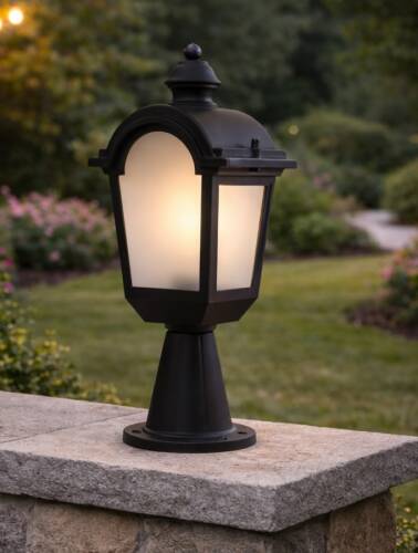 Set Üstü Fayton Fener Bahçe Aydınlatma Armatürü Siyah - 1