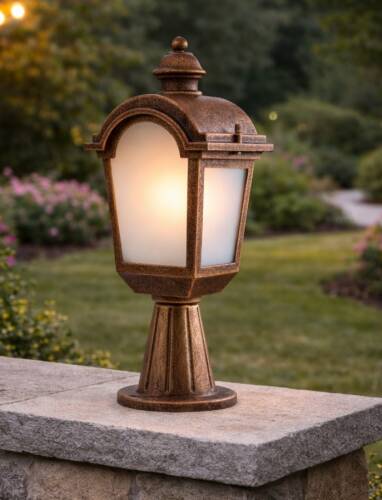 Set Üstü Fayton Fener Bahçe Aydınlatma Armatürü Bakır - 1