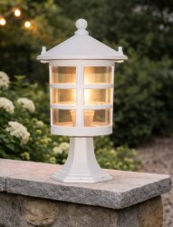 Set Üstü Perge Fener Bahçe Aydınlatma Armatürü Beyaz