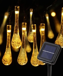 Lambax - Solar 50 Ledli Su Damlası Model Güneş Enerjili Bahçe Aydınlatma Dekoratif Led