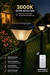 SOLAR Panel Çim Çitler için Kare Tabanlı 30 Watt Güneş Enerjili Bahçe Aydınlatma GÜNIŞIĞI (KUMANDALI) - 2