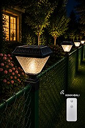SOLAR Panel Çim Çitler için Kare Tabanlı 30 Watt Güneş Enerjili Bahçe Aydınlatma GÜNIŞIĞI (KUMANDALI)