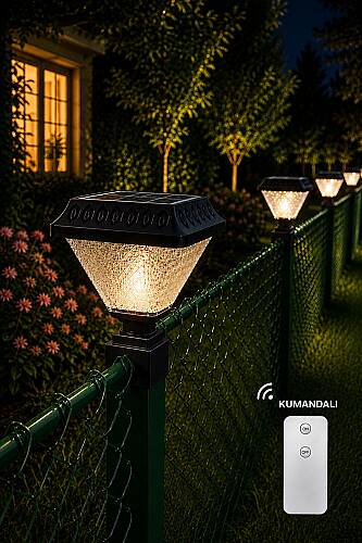 SOLAR Panel Çim Çitler için Kare Tabanlı 30 Watt Güneş Enerjili Bahçe Aydınlatma GÜNIŞIĞI (KUMANDALI) - 1