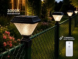 SOLAR Panel Çim Çitler için Kare Tabanlı 30 Watt Güneş Enerjili Bahçe Aydınlatma GÜNIŞIĞI (KUMANDALI) - 3