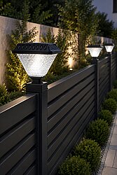 Solar PANJUR Çitler için Kare Tabanlı 30 Watt Güneş Enerjili Bahçe Aydınlatma (6X6CM)