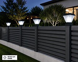 Solar PANJUR Çitler için Kare Tabanlı 30 Watt Güneş Enerjili Bahçe Aydınlatma (6X6CM) - 2